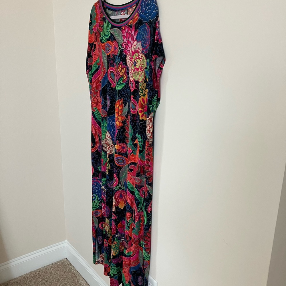 Johnny Was Vibrant Floral Maxi Dress - Picture 4 of 10